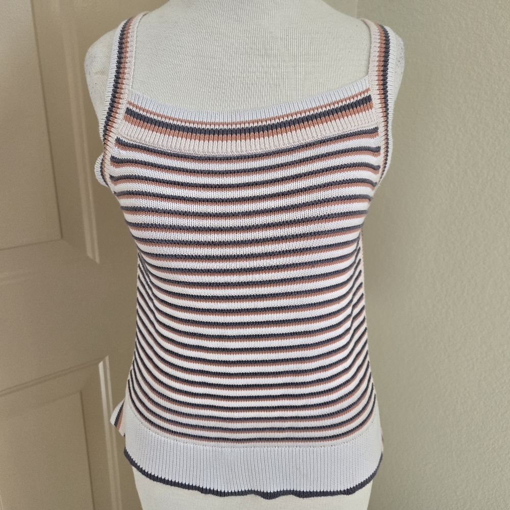 Margaret O'Leary knit striped tank S
